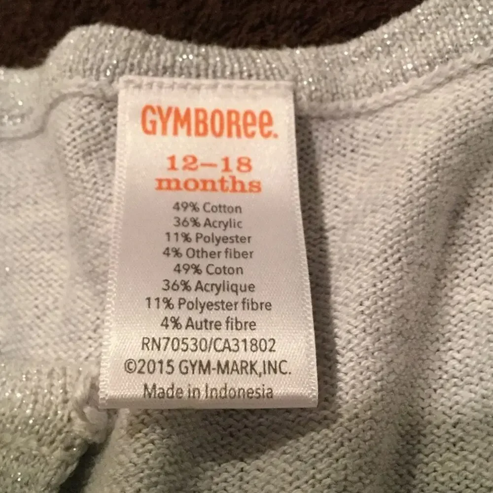 Gymboree Silver 4 tier ruffle sweater worn once
